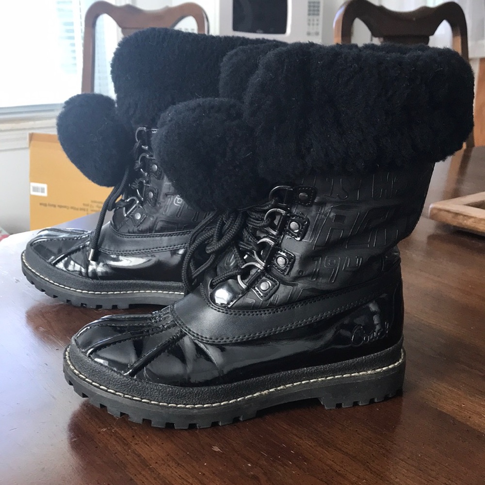 COACH Winter Boots with Fur Trim